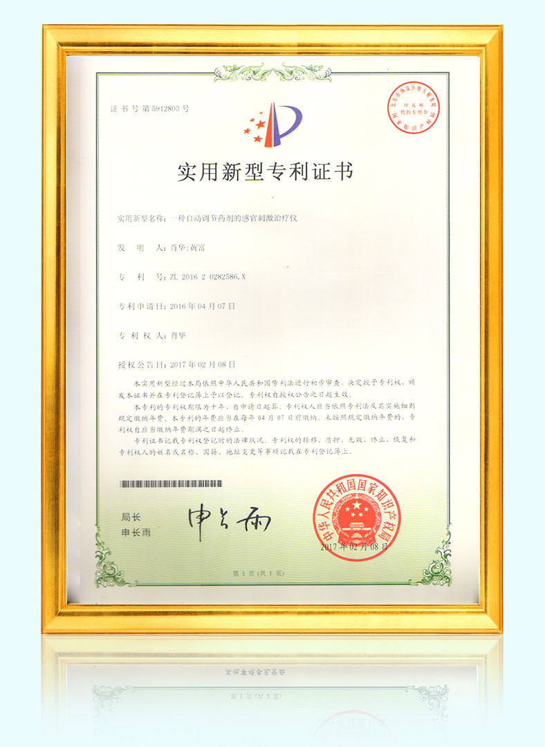 一种自动调节药剂的感官刺激治疗仪
